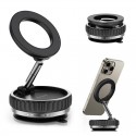 Techsuit 360° magnetický MagSafe nastavitelný přísavný držák telefonu do auta černý