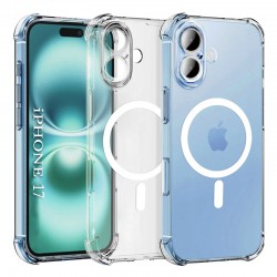 Silikonové pouzdro AntiShock MagSafe pro iPhone 17 čiré
