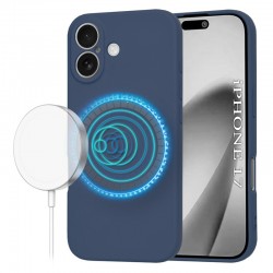 Techsuit silikonové pouzdro s podporou MagSafe pro iPhone 17 modré