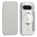 SmartMag Book MagSafe flipové pouzdro pro Google Pixel 10 / 10 Pro šedé