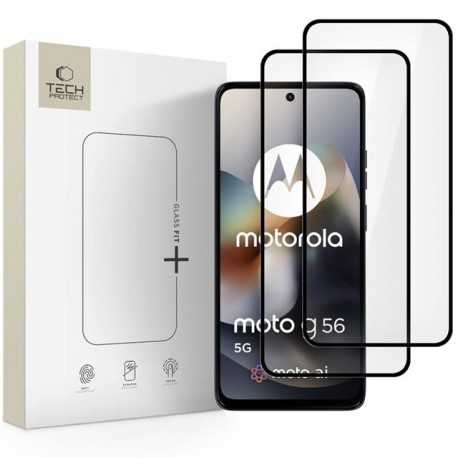 2x ochranné sklo Tech-Protect Glass Fit+ 2-pack pro Motorola Moto G56 5G černé