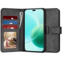 Techsuit Diary Book kožená peněženka pro Honor 400 Lite černá