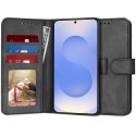 Techsuit Diary Book kožená peněženka pro Samsung Galaxy S25 černá