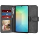 Techsuit Diary Book kožená peněženka pro Samsung Galaxy A06 černá