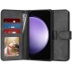 Techsuit Diary Book kožená peněženka pro Samsung Galaxy S23 FE černá