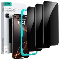 ESR Privacy zatmavovací tvrzené sklo pro iPhone 17 / iPhone 16 Pro černé (3ks)