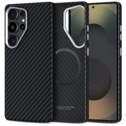 Pouzdro Tech-Protect Ion Carbon MagSafe pro Samsung Galaxy S25 Ultra černé