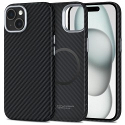 Pouzdro Tech-Protect Ion Carbon MagSafe pro Apple iPhone 15 černé