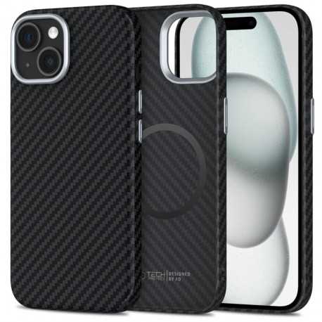 Pouzdro Tech-Protect Ion Carbon MagSafe pro Apple iPhone 15 černé