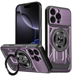 Techsuit RuggedCam odolné pouzdro pro iPhone 16 Pro fialové