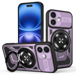 Techsuit RuggedCam odolné pouzdro pro iPhone 16 Plus fialové