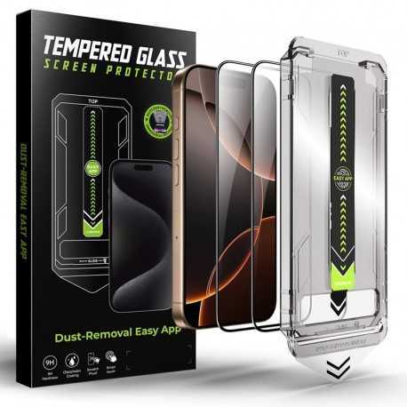 Tvrzené sklo s aplikátorem TitanGlass FullCover 2-pack pro iPhone 17 Pro Max černé