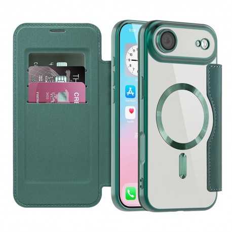 SmartMag Book MagSafe flipové pouzdro pro iPhone 17 Air zelené