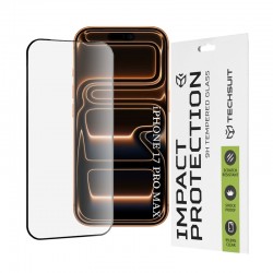 3D ochranné tvrzené sklo Full Cover pro iPhone 17 Pro Max černé