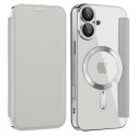 SmartMag Book MagSafe flipové pouzdro pro iPhone 17 šedé
