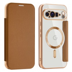 SmartMag Book MagSafe flipové pouzdro pro Google Pixel 10 Pro XL hnědé