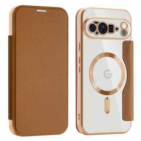 SmartMag Book MagSafe flipové pouzdro pro Google Pixel 10 Pro XL hnědé