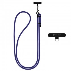 Techsuit Crossbody popruh šňůrka na krk, délka 140 cm, modrá