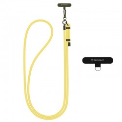 Techsuit Crossbody popruh šňůrka na krk, délka 140 cm, žlutá