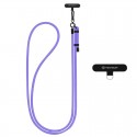 Techsuit Crossbody popruh šňůrka na krk, délka 140 cm, fialová