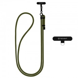 Techsuit Crossbody popruh šňůrka na krk, délka 140 cm, zelená