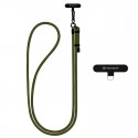 Techsuit Crossbody popruh šňůrka na krk, délka 140 cm, zelená