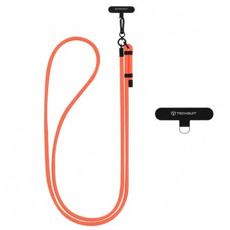 Techsuit Crossbody popruh šňůrka na krk, délka 140 cm, oranžová