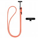 Techsuit Crossbody popruh šňůrka na krk, délka 140 cm, oranžová