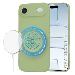 Techsuit silikonové pouzdro s podporou MagSafe pro iPhone 17 Air zelené
