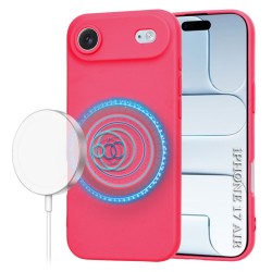 Techsuit silikonové pouzdro s podporou MagSafe pro iPhone 17 Air růžové