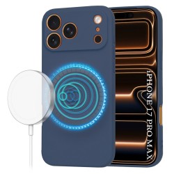 Techsuit silikonové pouzdro s podporou MagSafe pro iPhone 17 Pro Max modré