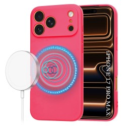 Techsuit silikonové pouzdro s podporou MagSafe pro iPhone 17 Pro Max růžové