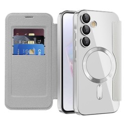 SmartMag Book MagSafe flipové pouzdro pro Samsung Galaxy A35 5G šedé
