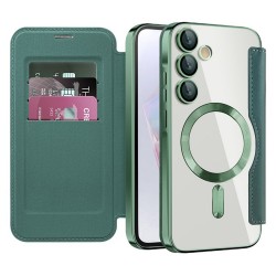 SmartMag Book MagSafe flipové pouzdro pro Samsung Galaxy A35 5G zelené