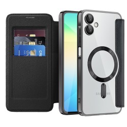 SmartMag Book MagSafe flipové pouzdro pro Samsung Galaxy A06 černé