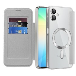 SmartMag Book MagSafe flipové pouzdro pro Samsung Galaxy A06 šedé