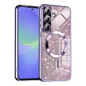 Luxury Glitter MagSafe pouzdro pro Samsung Galaxy A36 5G / A56 5G fialové