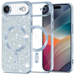 Luxury Glitter MagSafe pouzdro pro iPhone 17 Air modré