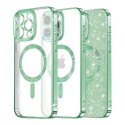 Luxury Glitter MagSafe pouzdro pro iPhone 16 Pro zelené