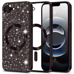 Luxury Glitter MagSafe pouzdro pro iPhone 16e černé