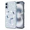 Luxury Glitter MagSafe pouzdro pro iPhone 16 Plus modré