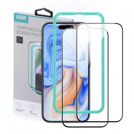 ESR Tempered Glass tvrzené sklo pro iPhone 15 / iPhone 16 černé (2ks)