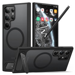 Torras Pstand MagSafe pouzdro pro Samsung Galaxy S24 Ultra černé