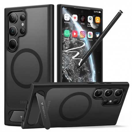 Torras Pstand MagSafe pouzdro pro Samsung Galaxy S24 Ultra černé