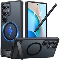 Torras Pstand MagSafe pouzdro pro Samsung Galaxy S25 Ultra černé