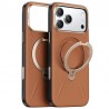 Torras QPRO Leather Series kožené pouzdro pro iPhone 17 Pro hnědé