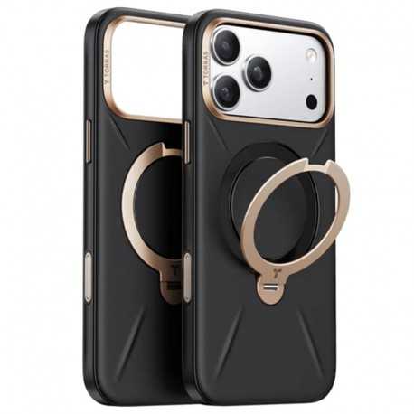 Torras QPRO Leather Series kožené pouzdro pro iPhone 17 Pro Max černé