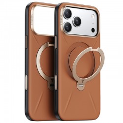 Torras QPRO Leather Series kožené pouzdro pro iPhone 17 Pro Max hnědé