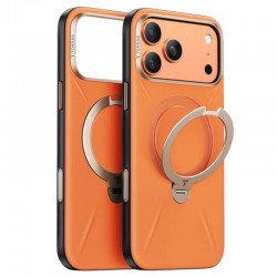 Torras QPRO Leather Series kožené pouzdro pro iPhone 17 Pro Max oranžové
