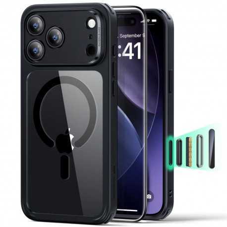 ESR Classic Hybrid HaloLock MagSafe pouzdro + tvrzené sklo pro iPhone 17 Pro Max černé